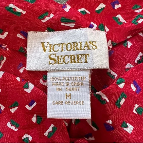 Victoria’s Secret Gold Label Vintage Red Floral Camisole Size M Coquette - Picture 3 of 5